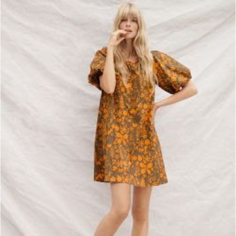 Anthropologie ELKE DITSY SWING DRESS Sz Sm